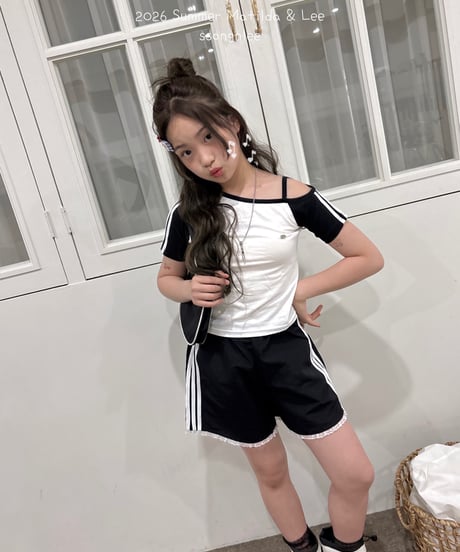 10[予約]matilda&lee color matching line tee