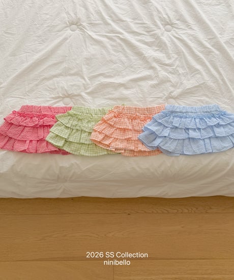 83[予約]ninibello sweet tiered skirt