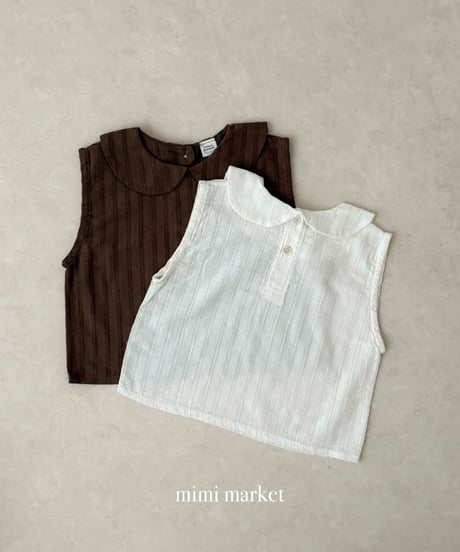 15[予約]mimi market sleeveless collar blouse