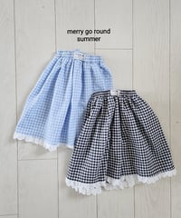 47[予約]merry go round check long skirt