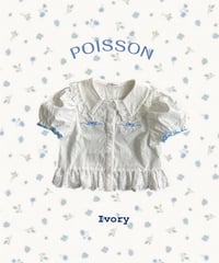 2[予約]poisson ribbon embroidery blouse