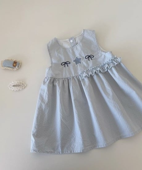 20[予約]mydaughter blue ribbon dress