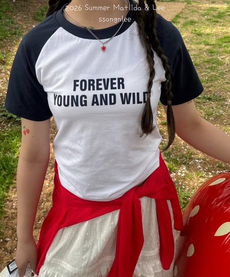 24[予約]matilda&lee forever color block raglan tee