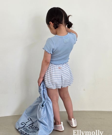 87[予約]ELLYMOLLY shirring opening point t