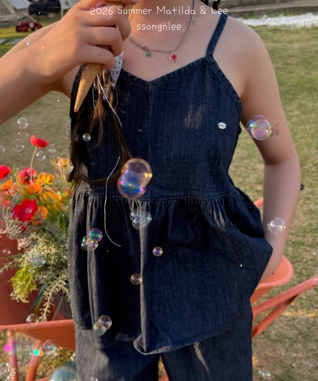 7[予約]matilda&lee denim frill bustier