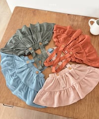 41[予約]ohho forest shirred strap skirt