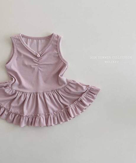 17[予約]melikey rose frill tank top