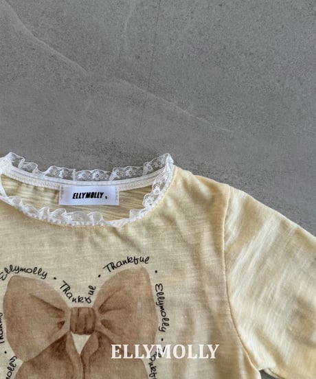 16[予約]ELLYMOLLY slab ribbon t-shirt