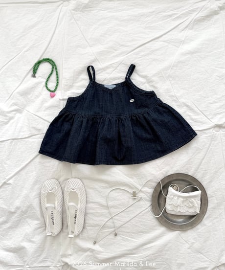7[予約]matilda&lee denim frill bustier
