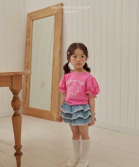 37[予約]melikey lace denim cancan skirt