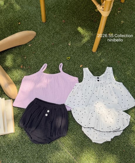 109[予約]ninibello bubble pop sleeveless blouse(baby)