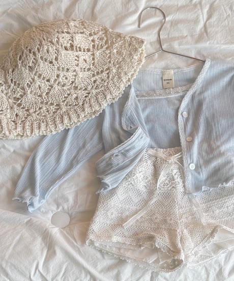 25[予約]ninibello sherbet sleeveless cardigan set