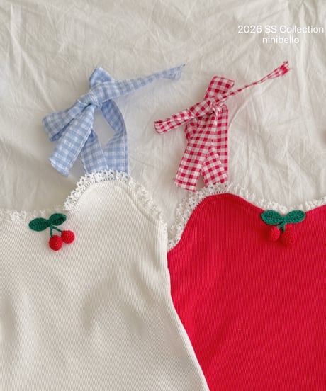 97[予約]ninibello cherry bonbon tank top