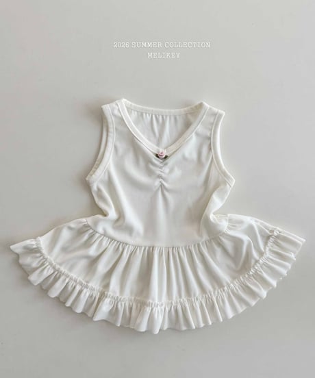 17[予約]melikey rose frill tank top