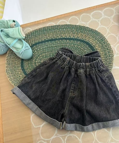 54[予約]aiai back ribbon denim shorts