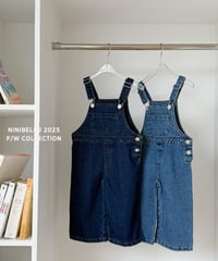 43[予約]送料無料 ninibello country denim overalls