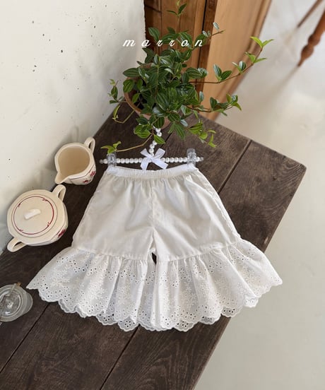 21[予約]marron lace wide leg pants(XS-L)