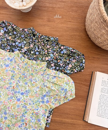 10[予約]ohho floral blouse