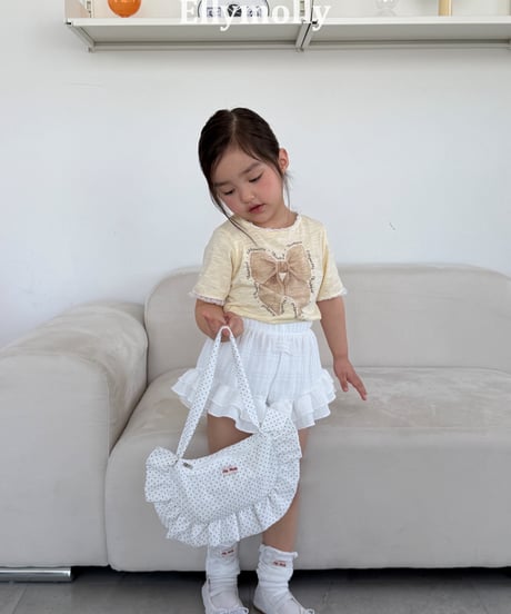 16[予約]ELLYMOLLY slab ribbon t-shirt
