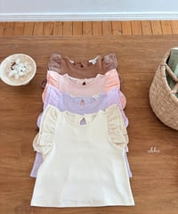 13[予約]ohho angel embroidered wing tee
