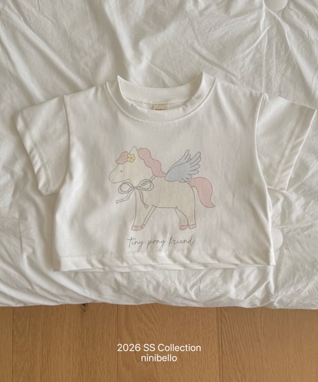 21[予約]ninibello apple pony crop tee