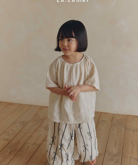 3[予約]La.camel mild blouse