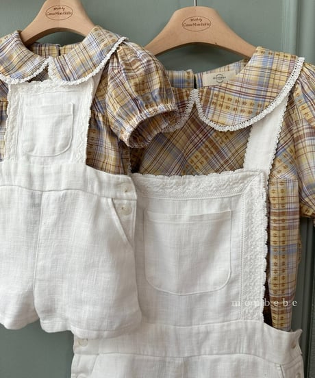 85[予約]monbebe pure linen suspender pants(adult)
