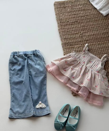 55[予約]aiai pink flower tulle blouse