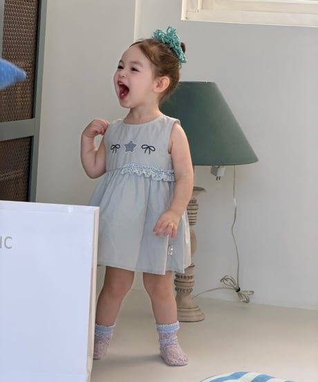 20[予約]mydaughter blue ribbon dress