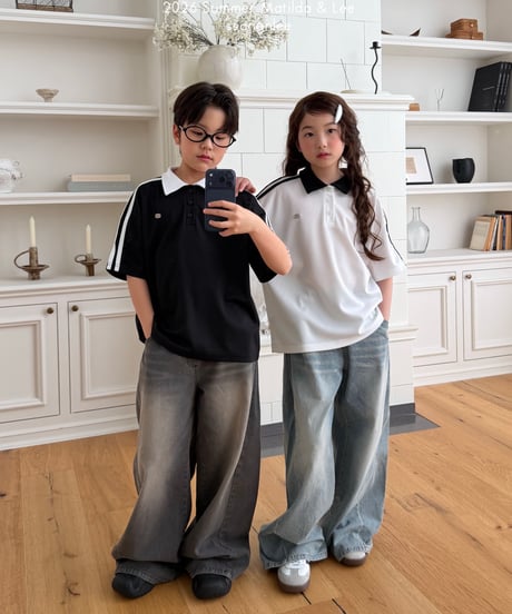 49[予約]matilda&lee airy two line collar tee