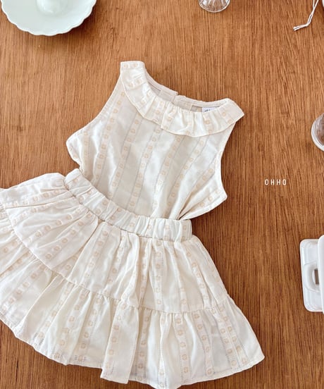 36[予約]ohho ette shirred skirt