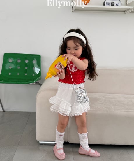 11[予約]ELLYMOLLY dot me shirring t-shirt