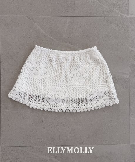 21[予約]ELLYMOLLY logi crochet sk