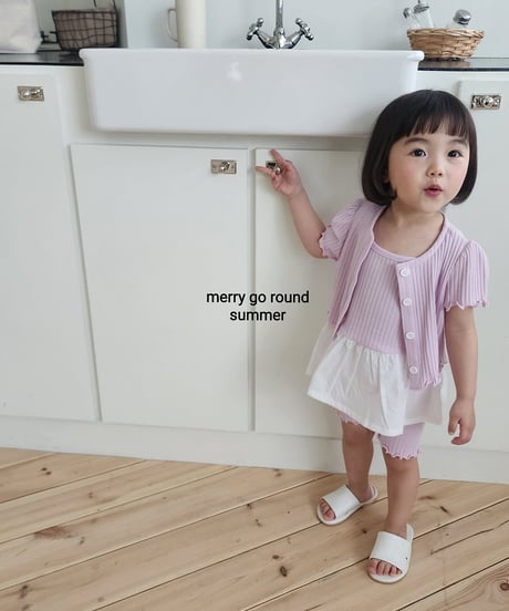 20[予約]merry go round short sleeve cardigan set