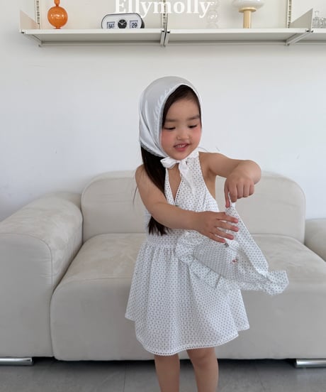40[予約]ELLYMOLLY dot holter dress