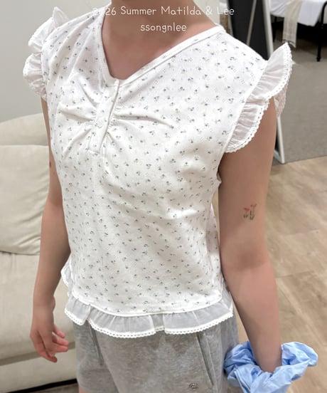 17[予約]matilda&lee eyelet wing tee