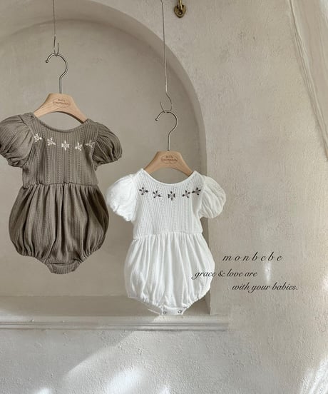 105[予約]monbebe lea embroidered suit(baby)