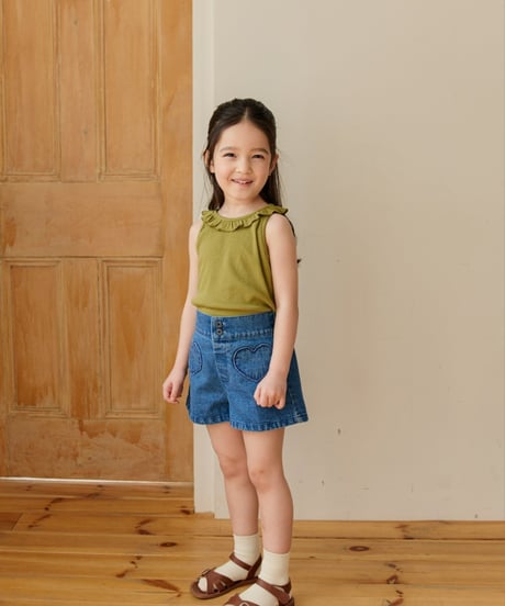 19[予約]mon Atelier love denim shorts