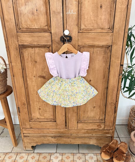 11[予約]ohho floral shirring skirt
