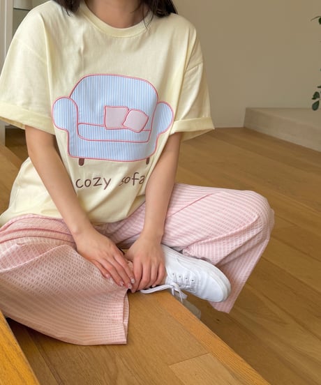 16[予約]ninibello cozy sofa short sleeve t-shirt(adult)