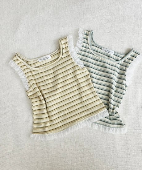 23[予約]mon Atelier stripe camisole