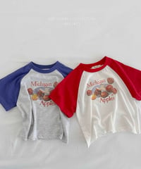 58[予約]melikey apple raglan t-shirt