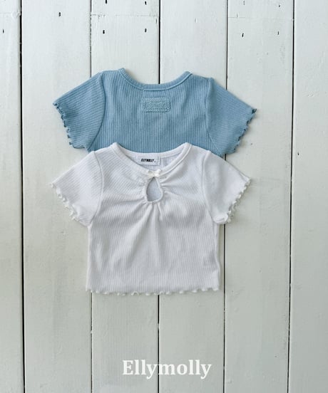 87[予約]ELLYMOLLY shirring opening point t