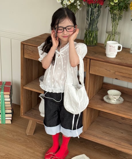 35[予約]ninibello rosie embroidered blouse