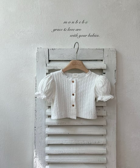 77[予約]monbebe rose knit cardigan