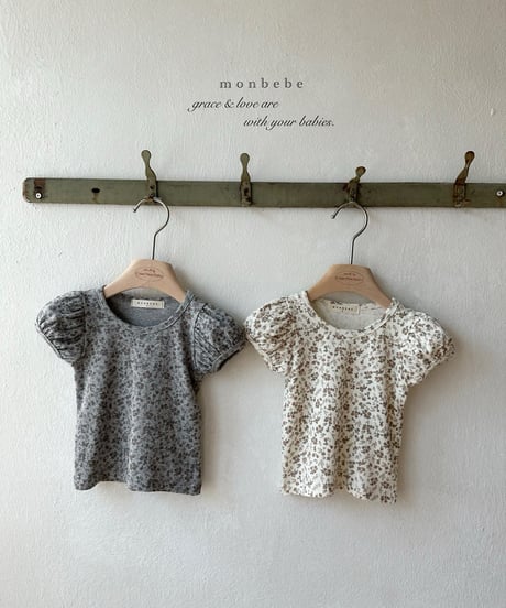 44[予約]monbebe puff flower tee