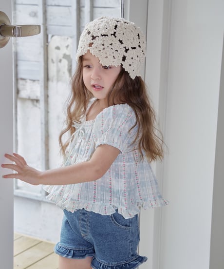 18[予約]momoann frill denim shorts