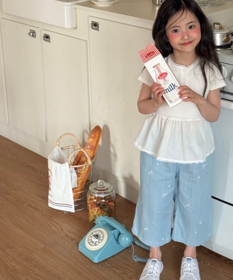 72[予約]ninibello ribbon sugar denim pants