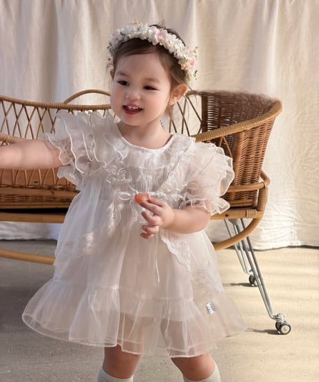 1[予約]mydaughter white angel sasha dress&cardigan set
