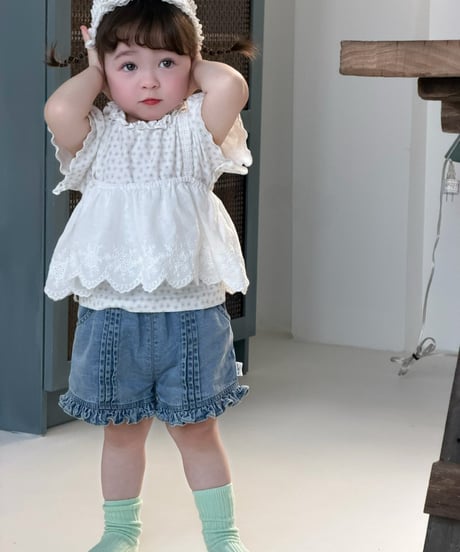 28[予約]mydaughter romantic cotton tee set
